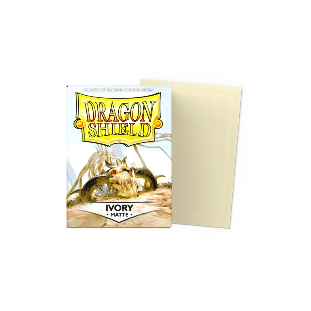 100 sleeves taille standard - Ivory matte - Dragon Shield
