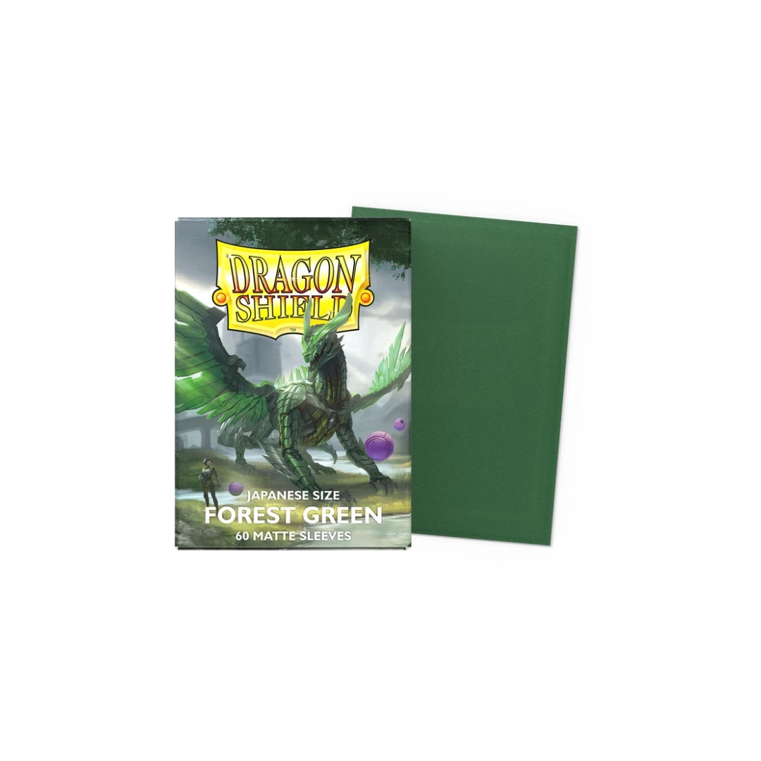 60 sleeves format japonais - Matte Forest Green - Dragon Shield