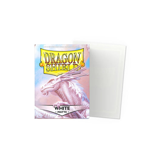 100 sleeves taille standard - White matte  - Dragon Shield