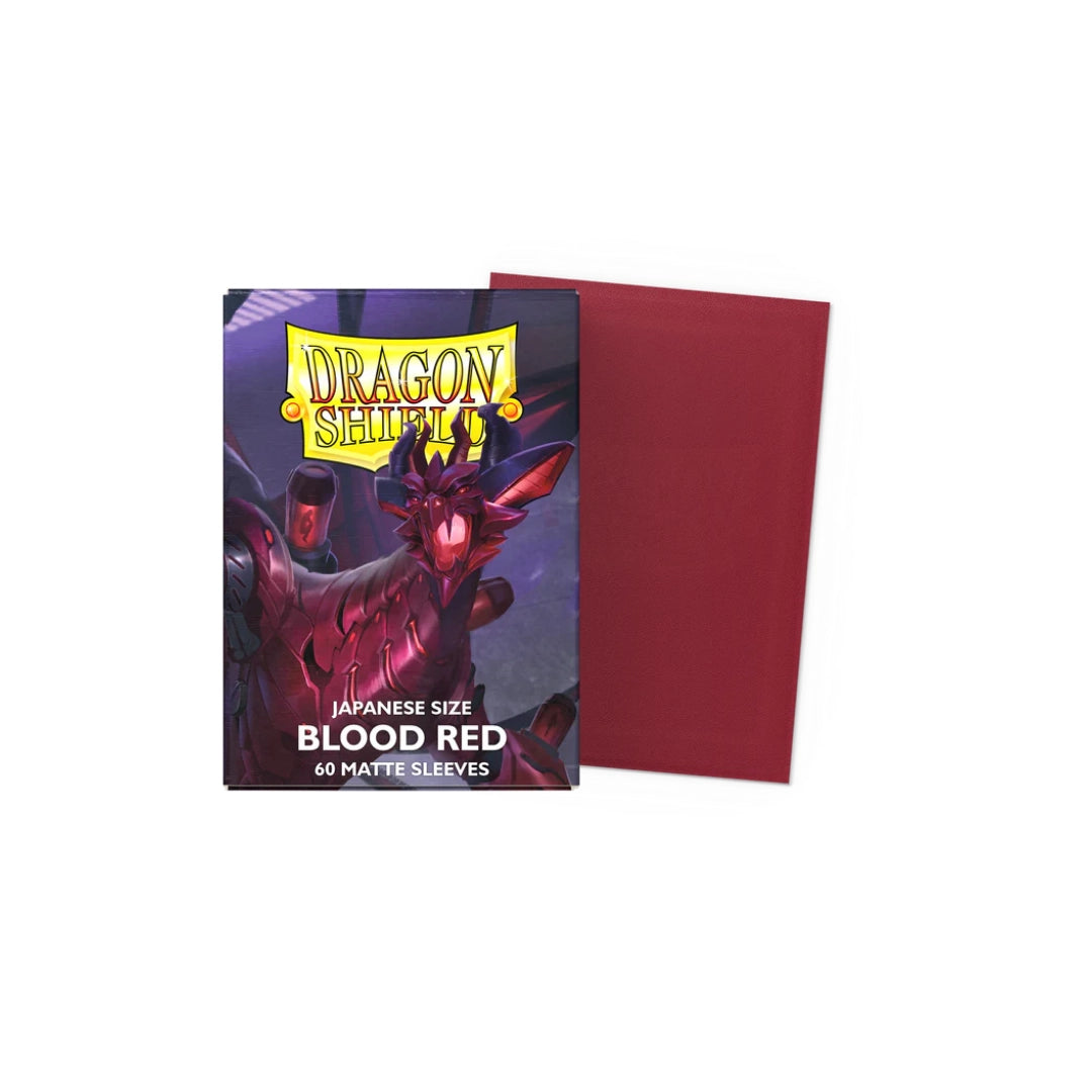 60 sleeves format japonais - Matte Blood Red - Dragon Shield