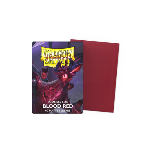 60 sleeves format japonais - Matte Blood Red - Dragon Shield