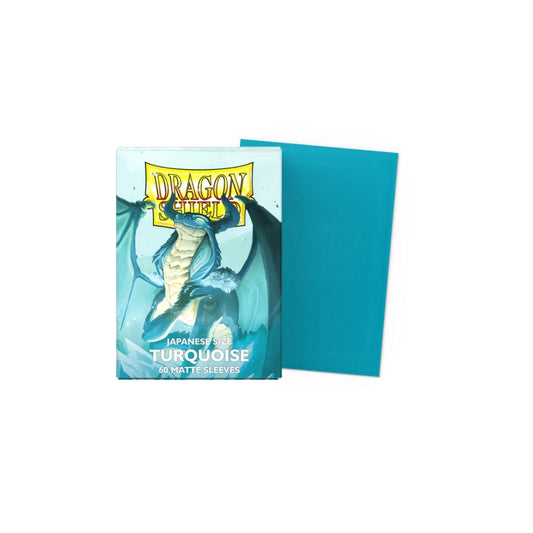 60 sleeves format japonais - Matte Turquoise - Dragon Shield