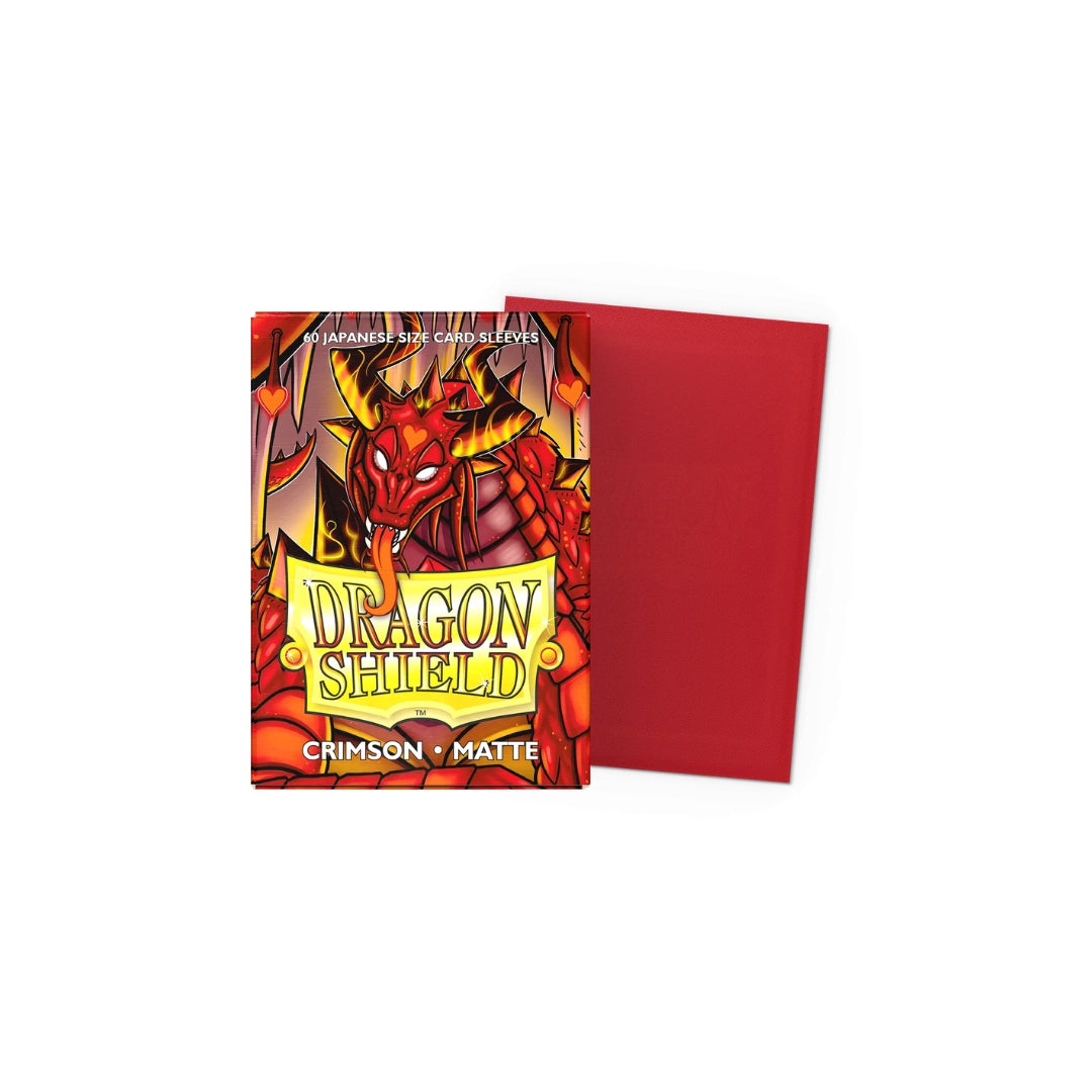 60 sleeves format japonais - Matte Crimson - Dragon Shield